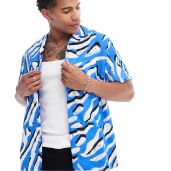 ASOS Other - ASOS Design Men’s Relaxed Shirt Zebra Print size S